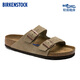 BIRKENSTOCK勃肯德國進(jìn)口男女款牛皮絨面革軟底Arizona雙扣拖鞋 女款灰色951303 37