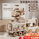 班迪萌（BANDIMENG）嬰兒學(xué)步車手推車小火車0-1-3歲寶寶玩具新生兒見面禮實用禮物 五合一學(xué)步車[噴霧火車+鈴聲]禮盒 防o型腿嬰兒2025款防側(cè)翻一歲男女孩早教周歲禮物