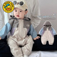 G. DUCKKIDS小黃鴨嬰兒連體衣秋裝男寶寶衣服春秋季超萌嬰幼兒外套外出服秋款 QY-2410801 圖片色 80cm 【建議19-24斤左右】