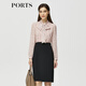 PORTS寶姿秋冬女裝新款假兩件時(shí)尚通勤連衣裙ALM9D065NPP066 粉紅色-1 S (4)