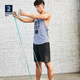 迪卡儂（DECATHLON）彈力帶瑜伽器材拉筋運動(dòng)健身男女拉力繩彈力繩拉伸翹臀圈健身 藍綠色-15kg