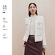 FIRSTSTATION【鎏金小香風(fēng)】大雅家暢銷優(yōu)雅圓領(lǐng)羊毛外套女24秋冬新款1215Z 白色 160/84A/M