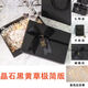 生日禮物盒:ins風(fēng)包裝盒禮品盒空盒子生日伴手三八婦女女神節(jié)禮盒 曜石黑禮盒禮袋+黃草 小小號(hào)10*6*3.5可裝口紅唇