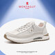 夢(mèng)特嬌（MONTAGUT）男鞋春夏新款一腳蹬沖孔透氣運動(dòng)板鞋男氣墊減震休閑鞋百搭小白鞋 白色(皮鞋碼) 40