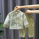 迪士尼（Disney）兒童漢服男童春季新款中國風(fēng)套裝女童唐裝春秋寶寶周歲禮服兩件套 男童 山水映像漢服（春秋） 90碼 建議1-2歲 體重15-25斤