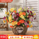 向日葵花束假花仿真花擺設(shè)客廳餐桌花盆栽綠植陽臺(tái)室內(nèi)裝飾品擺件 混色小雛菊+草編盆+蝴蝶