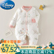 迪士尼（Disney）嬰兒衣服秋冬季保暖純棉a類薄棉服裝連體衣新生兒夾棉長(zhǎng)袖哈衣寶 粉色小鵝薄棉連體衣 73cm 73碼建議5-7個(gè)月體重13斤-18斤