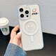 電小嘟 適用蘋(píng)果15promax貓和老鼠手機殼iphone14磁吸13情侶12哆啦a夢(mèng)11巴斯草莓熊 【透明笑臉】透明磁吸 iPhone 15
