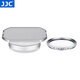 JJC 相機遮光罩 帶轉接環(huán) 適用于富士X100VI X100F X70 X100S X100T X100 X100V 金屬配件 銀色遮光罩+49mmUV濾鏡