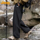 吉普（JEEP）休閑褲男夏季直筒長褲潮流寬松褲子男士百搭運動男褲 黑色 XL