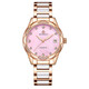 歐綺娜（MG.ORKINA MG）貝母表盤(pán)女士手表時(shí)尚自動(dòng)機械表防水夜光魅力鑲鉆表禮物 淺粉色+陶瓷表帶【貝母表盤(pán)】