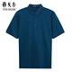 雅戈爾【涼感面料】夏季短袖男商務(wù)休閑冰絲翻領(lǐng)純色棉polo衫男吸濕透氣 墨綠VSPC533033PCP 2XL