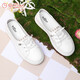 金利來(lái)（Goldlion）【新年禮物】女鞋休閑板鞋平底耐穿免系帶小白鞋668220189白杏38