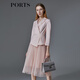 PORTS寶姿春夏新品Two-in-one珠貝灰粉網(wǎng)紗拼接西服裙LM8D011MFQ045 貝殼色 XS (2)