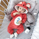 親青寶貝寶寶冬裝套裝女0—1歲新生兒長(zhǎng)袖爬服保暖外出服冬季嬰兒衣服 橘色加絨連體衣 80cm