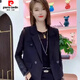 皮爾卡丹小個(gè)子西裝馬甲女士外穿2025春秋季新款女式背心洋氣時(shí)髦馬夾外套 黑色 L 110-120斤