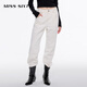 MISS SIXTY含羊絨牛仔褲女裝白色低腰寬松復古顯瘦蘿卜褲錐形褲子 白色 25