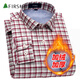 杉杉【純棉磨毛】格子襯衫男長(cháng)袖中老年商務(wù)休閑襯衣 紅格加絨款 43
