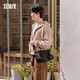 森馬（Semir）斜挎包男戶(hù)外工裝情侶背包大容量餃子包潮105524153204