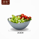 派宴（Taste party）歐式高端水果盤(pán)沙拉涼菜碗甜品臺自助冷餐展示架茶歇擺臺北歐商用 2.5L灰石紋（仿瓷碗）222410GS
