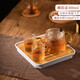 陶瓷故事 玻璃茶壺套裝耐高溫家用辦公室過(guò)濾花泡茶壺泡茶器茶杯紅茶茶具 琳瑯壺300ml+琳瑯杯2個(gè)+方形茶盤(pán)