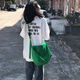 嬌茹妮 100%純棉國潮鹽系字母印花短袖T恤女夏季新款原宿風(fēng)學(xué)生寬松上衣 白色【精梳純棉】 L
