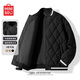 名創(chuàng  )優(yōu)品（MINISO）2025新款棉衣男冬款加厚保暖棒球領(lǐng)寬松外套男女潮流菱形格棉服冬 黑色(純色) L 175 (體重120-140斤)