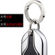 標車(chē)族鈦合金汽車(chē)鑰匙扣奔馳寶馬奧迪大眾保時(shí)捷適用環(huán)掛件男女免費刻字 (鈦)大圈+(鈦)大馬鐙扣17mm