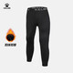 卡爾美（KELME）運(yùn)動緊身褲男透氣跑步健身褲秋冬加絨保暖籃球彈力打底褲黑色加絨厚M /170