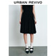 UR2024秋季新款女裝時(shí)尚通勤經(jīng)典A字廓形百褶半裙UYY540004