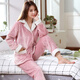 瓊瑛睡衣女秋冬加厚男珊瑚絨情侶家居服保暖衣褲套裝 1906女款豆沙 XXL