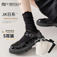 莫代爾3雙蕾絲襪女夏薄款棉襪黑色堆堆襪jk可愛(ài)日系瑪麗珍鞋白色中筒襪 【蕾絲堆堆襪】混色 3雙  均碼（36-39碼均可穿）