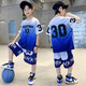 猴兄仔童裝男童短袖球服套裝夏季新款中大童學(xué)生運(yùn)動(dòng)服速干T恤短褲兩件套5到15歲青少年8大碼球衣10 藍(lán)色 150(建議身高140CM左右)
