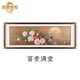 京城世家千里江山圖銅雕畫(huà)新款客廳沙發(fā)背景墻新中式手工雕刻琺瑯彩裝飾畫(huà) 富貴滿(mǎn)堂 220*85（胡桃木+黃銅板+玻璃）