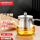 金灶（KAMJOVE） 茶水分離泡茶壺飄逸杯 花茶壺  不銹鋼過(guò)濾花茶壺耐熱玻璃茶具 A-05【450ml】