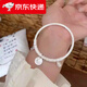 慕寶琳S9999足銀黃財神盤纏銀手鐲女新中式國風(fēng)銀手環(huán)吉言銀鐲子七夕禮 58mm圈口【推薦90-115斤內(nèi)】 約30g