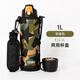 膳魔師（THERMOS）進(jìn)口直飲杯帶杯套可側背大容量男女士學(xué)生兒童便攜不銹鋼水杯FJJ 黑星 直飲+杯蓋 FJJ-1000WF