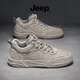 JEEP吉普男鞋2025冬季新款潮流休閑軟底鞋男秋天男款百搭平底運動(dòng)板鞋 卡其 單層 41 運動(dòng)鞋碼