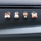 汽車(chē)掛鉤前排車(chē)上車(chē)用多功能置物車(chē)載小掛鉤可愛(ài)卡通車(chē)內裝飾用品 棕+白領(lǐng)結熊兔蝴蝶耳朵組合（4個(gè)裝）
