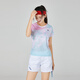 圣希奴（SaintsYno）羽毛球服女裝套裝定制夏季短袖運(yùn)動球衣印字網(wǎng)排球?qū)I(yè)羽毛球衣男 3923B粉色白褲套裝 XL
