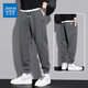 真維斯（Jeanswest）2026休閑褲男春秋季新款寬松束腳哈倫褲潮流百搭舒適運動(dòng)衛長(cháng)褲子 668深灰 L