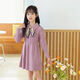 蘿蜜兔女童秋冬連衣裙4-8-14歲女孩子可以穿的長(cháng)款打底毛衣裙兒童秋冬洋 紫色 130 cm
