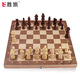 勝旅國際象棋大號實(shí)木帶磁性可折疊棋盤34*34厘米兒童比賽專用