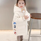 Radinka 2025秋冬新款女童棉襖中長(zhǎng)款棉服女寶寶兒童加厚小童冬裝外套MYF AD5只小熊米色 130 cm