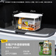 稻草熊透明收納箱家用車(chē)載衣服物玩具戶(hù)外汽車(chē)后背整理箱儲(chǔ)物箱收納盒子 透明白【25*17*13cm】無(wú)輪款 【單只裝】