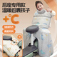 暖貝行電動(dòng)車(chē)擋風(fēng)被兒童后座親子秋冬季加絨加厚電瓶車(chē)護膝防水防風(fēng)保暖 【大童后座款】灰色順風(fēng)順水 加厚絨+加寬側翼+護頸圍脖