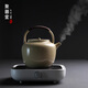 聚器堂 陶壺陶瓷 手工燒水壺 大號(hào)提梁壺泡茶壺 電加熱煮茶器煮茶壺 滑石釉雅量燒水壺（不含電器）