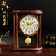 漢時(shí)（Hense）歐式復(fù)古座鐘客廳實(shí)木臺(tái)鐘辦公室擺放時(shí)鐘簡(jiǎn)約大氣石英鐘表HD382 棕色實(shí)木柱