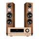 悠唐T718發(fā)燒級hifi無(wú)源音箱雙8英寸落地箱專(zhuān)業(yè)木質(zhì)音響高中低音三分頻落地音箱 MK8806功放+T718落地箱（組合套裝）