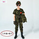 赤尹國潮童裝兒童迷彩服男童套裝秋冬裝小學(xué)生軍訓(xùn)練服男孩衣服拉鏈衫 迷彩T恤（三件套+帽子） 140碼（建議身高1.3米左右）